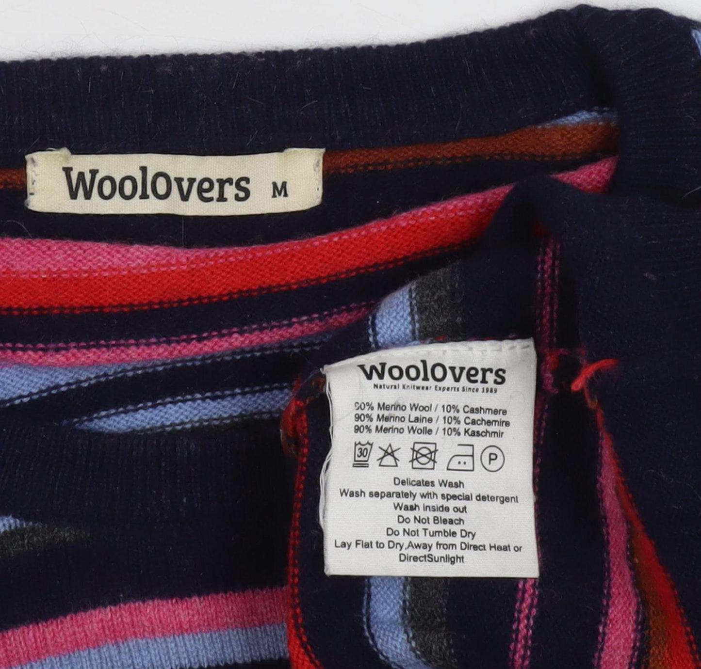 Woolovers Women's Multicoloured M Striped Pullover Jumper