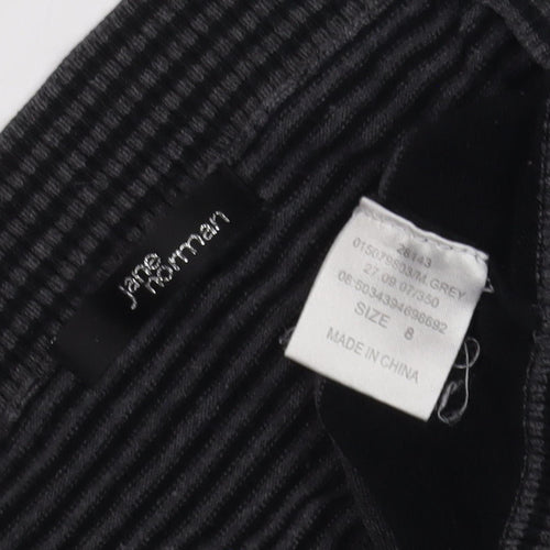 Jane Norman Women's Black V-Neck Striped Pullover Size 8