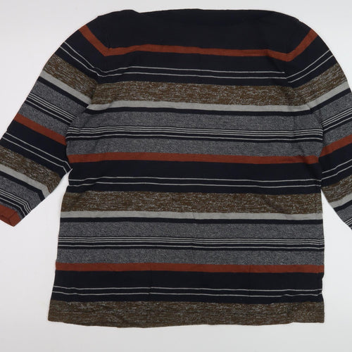 Next Women's Multicoloured Striped T-Shirt Size 18