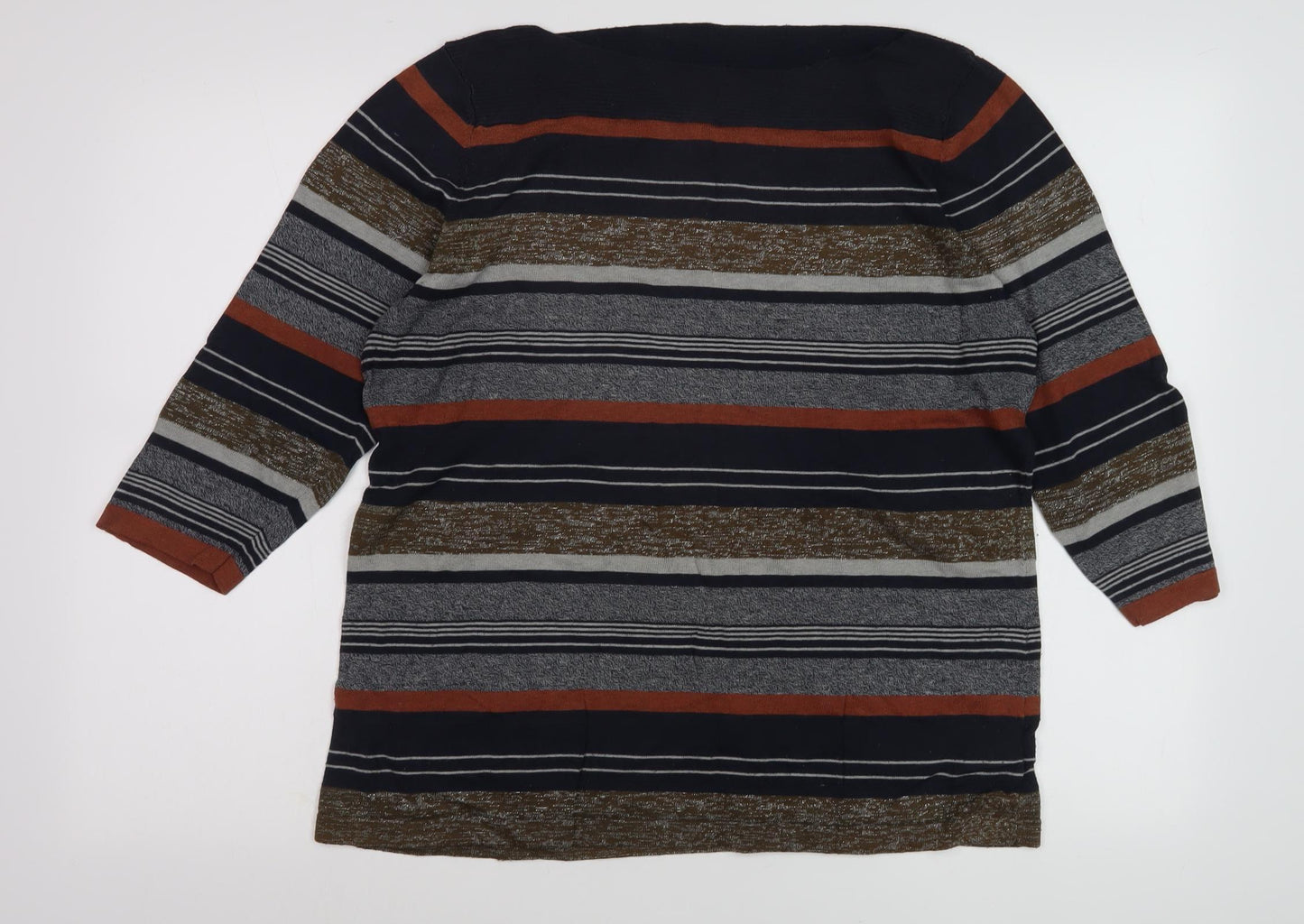 Next Women's Multicoloured Striped T-Shirt Size 18
