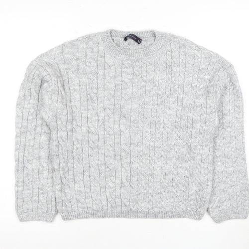 Marks and Spencer Grey Cable-Knit Jumper S