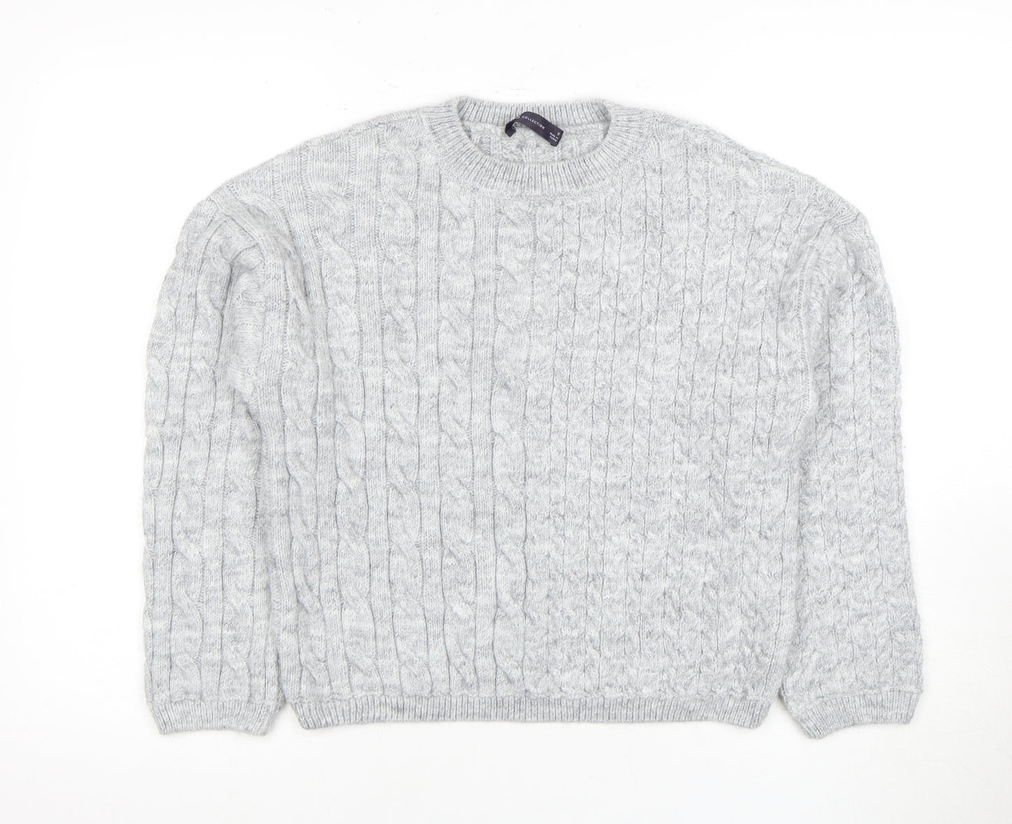 Marks and Spencer Grey Cable-Knit Jumper S