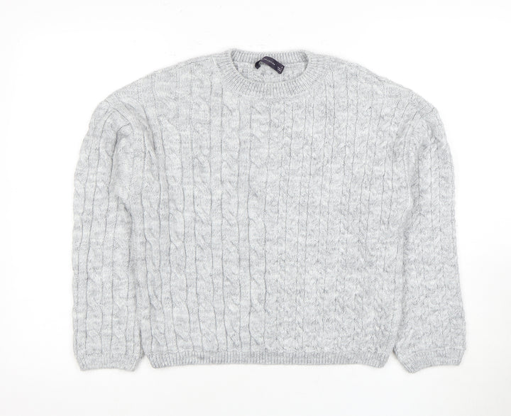 Marks and Spencer Grey Cable-Knit Jumper S