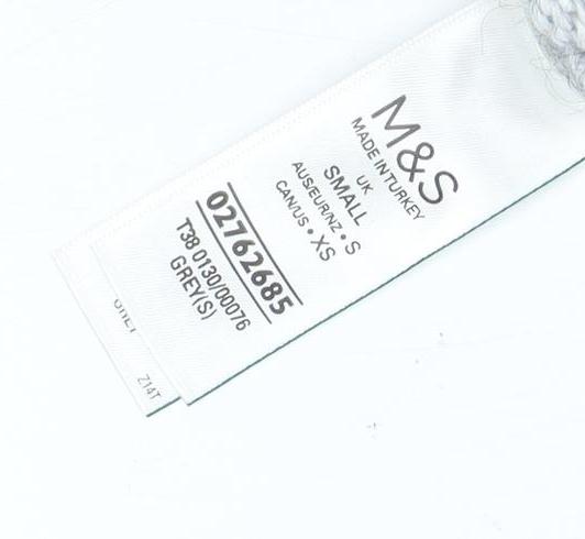 Marks and Spencer Grey Cable-Knit Jumper S