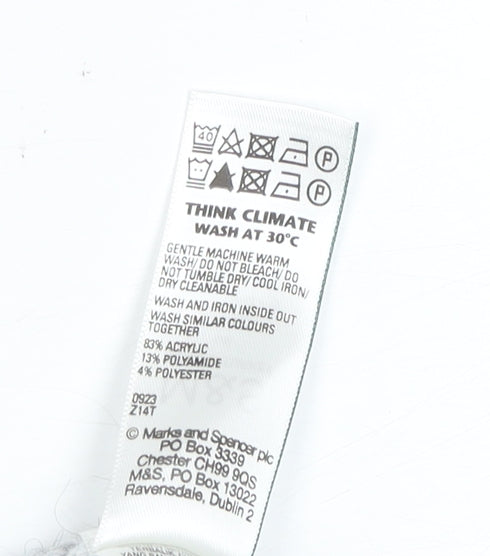 Marks and Spencer Grey Cable-Knit Jumper S