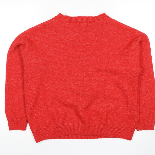 Disney Women's Red Mickey Mouse Pullover Jumper, Size S