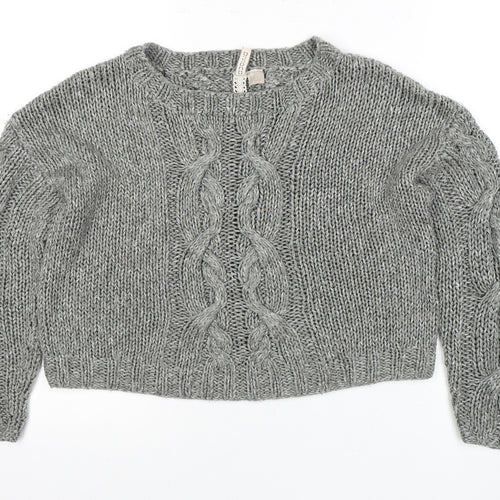 Divided Women's Grey Crew Neck Pullover Jumper Size 12