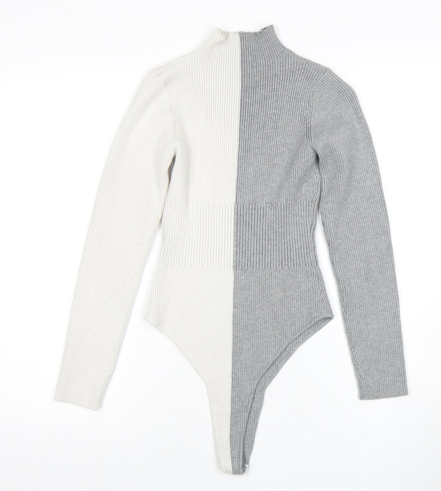 4th Reckless Women's Grey & White Colourblock Bodysuit