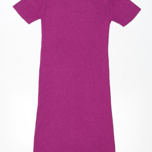 Zara Girls Purple Knit Dress Size 13-14 Years