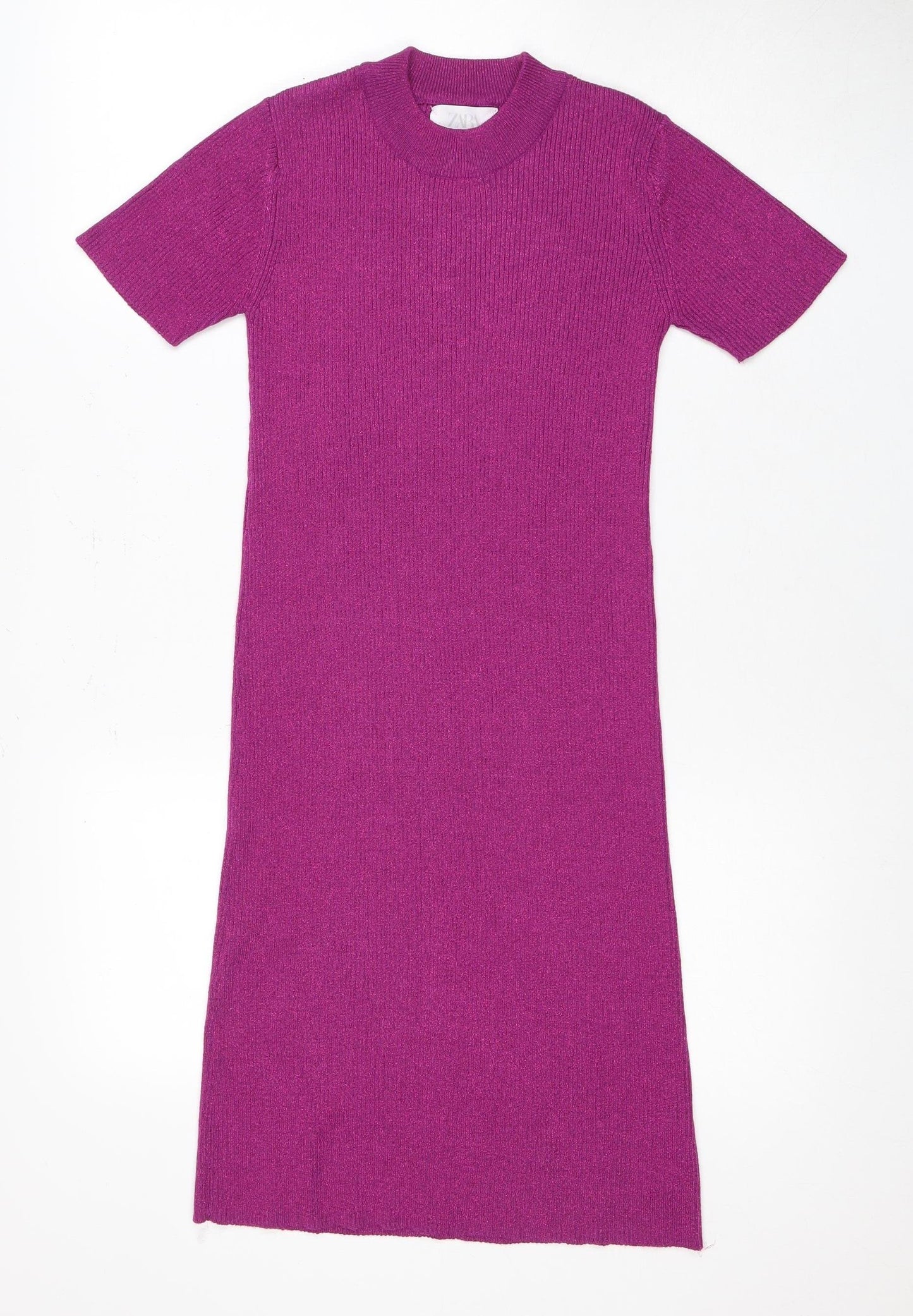 Zara Girls Purple Knit Dress Size 13-14 Years