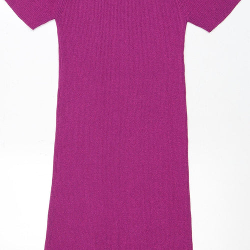 Zara Girls Purple Knit Dress Size 13-14 Years