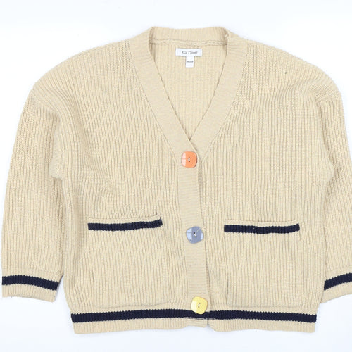 Wild Flower Women Beige Cardigan One Size V-Neck Casual