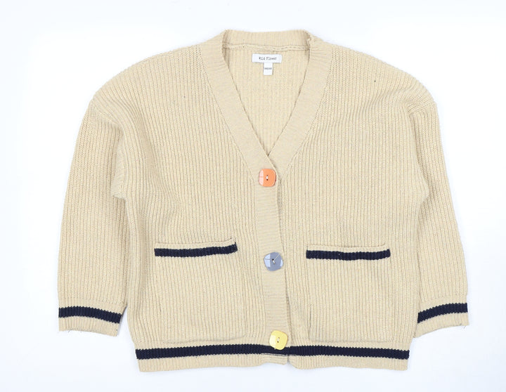 Wild Flower Women Beige Cardigan One Size V-Neck Casual