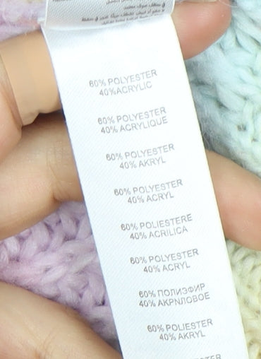 Apricot Women's Rainbow Striped Knit Pullover Jumper M