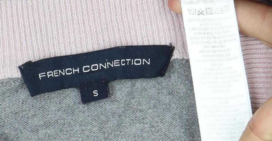 French Connection Women's Grey Jersey Top Size S