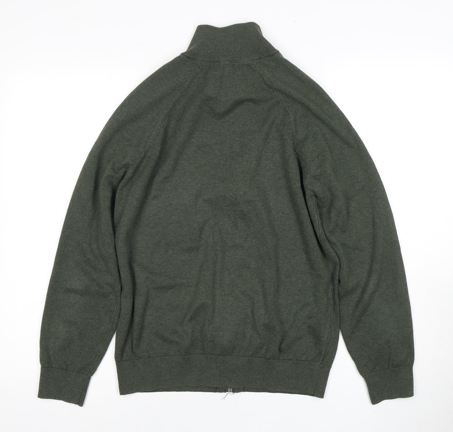 MNG Men's Green Full Zip Sweatshirt - Size S