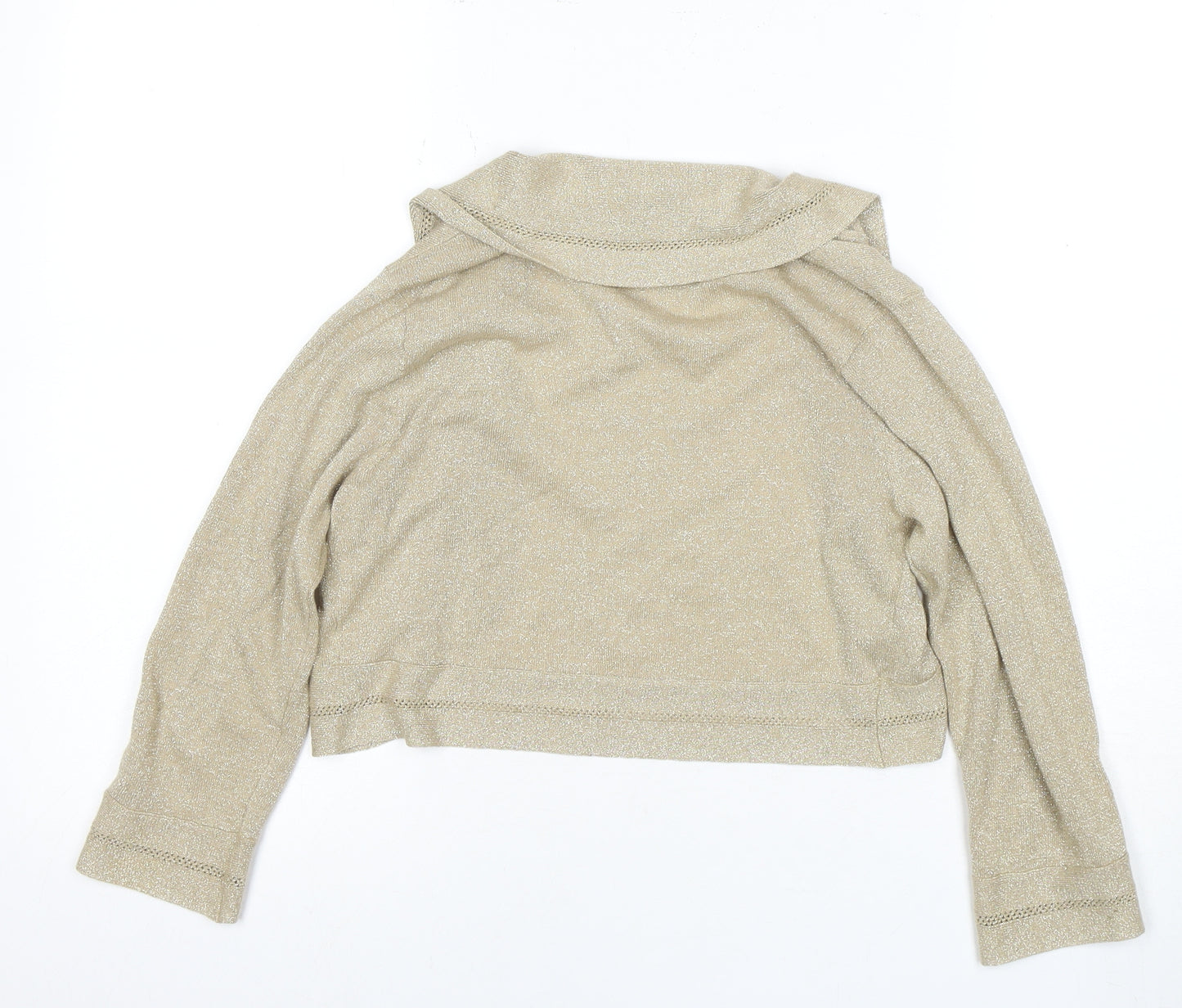 Noosnow Women's Beige Knit Cowl Neck Top (S)