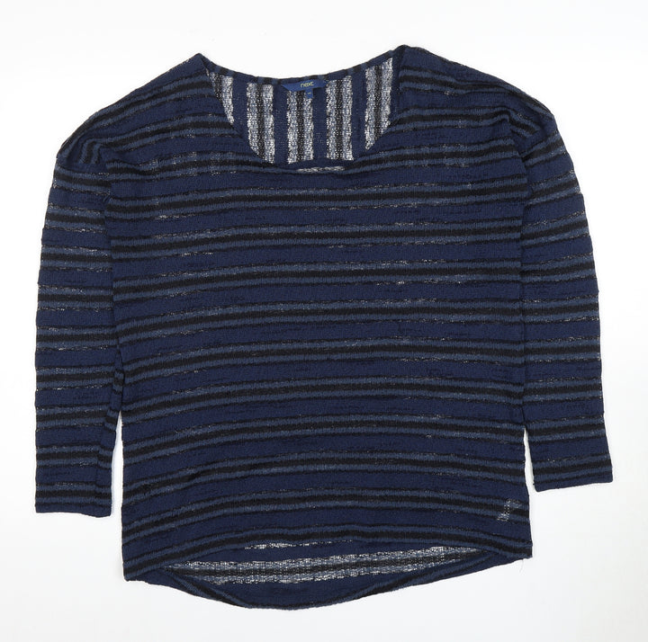 Next Women's Blue Striped Pullover Jumper Size 14