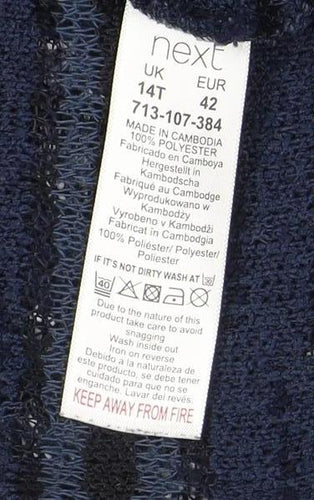 Next Women's Blue Striped Pullover Jumper Size 14