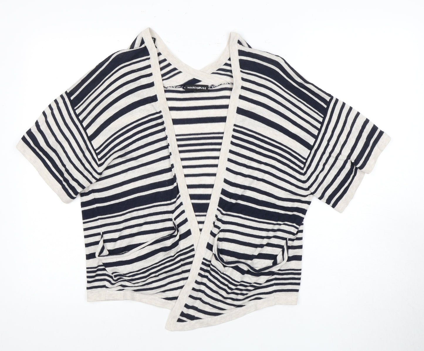 Warehouse Women's Striped Cardigan Multicolour Size 12