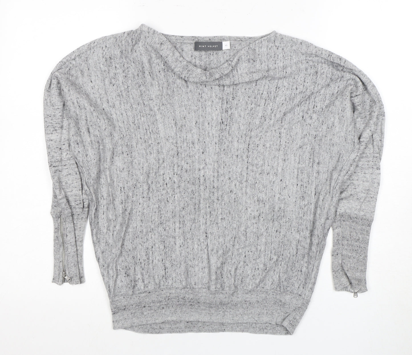 Mint Velvet Women's Grey XS Pullover Zip Jumper
