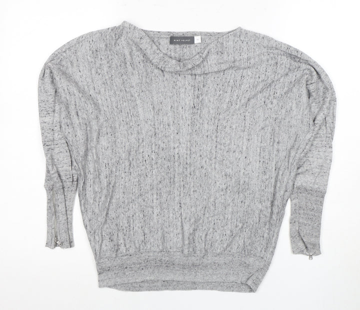 Mint Velvet Women's Grey XS Pullover Zip Jumper
