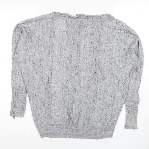 Mint Velvet Women's Grey XS Pullover Zip Jumper