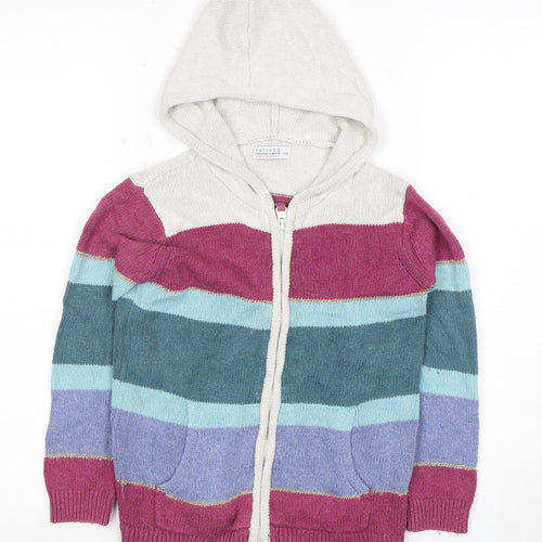 FatFace Girls Multicoloured Hooded Cardigan 7 Years