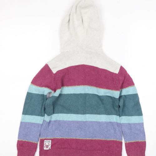 FatFace Girls Multicoloured Hooded Cardigan 7 Years
