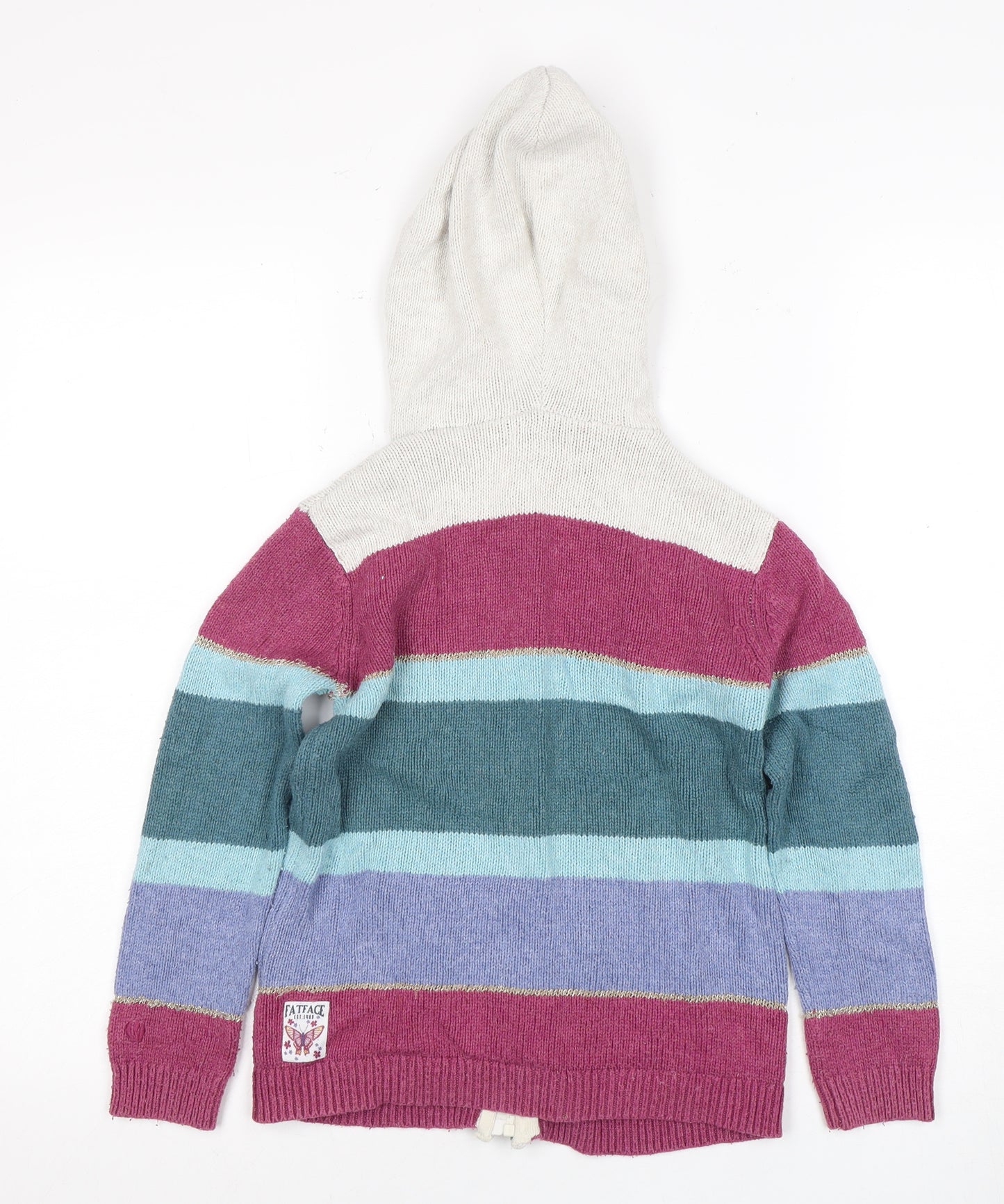 FatFace Girls Multicoloured Hooded Cardigan 7 Years