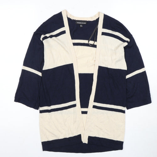 Warehouse Women's Multicoloured Striped Cardigan Size 6