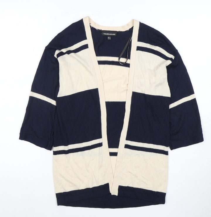 Warehouse Women's Multicoloured Striped Cardigan Size 6