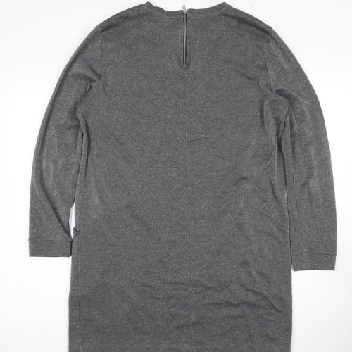 Oliver Bonas Women's Grey Shift Dress Size 14