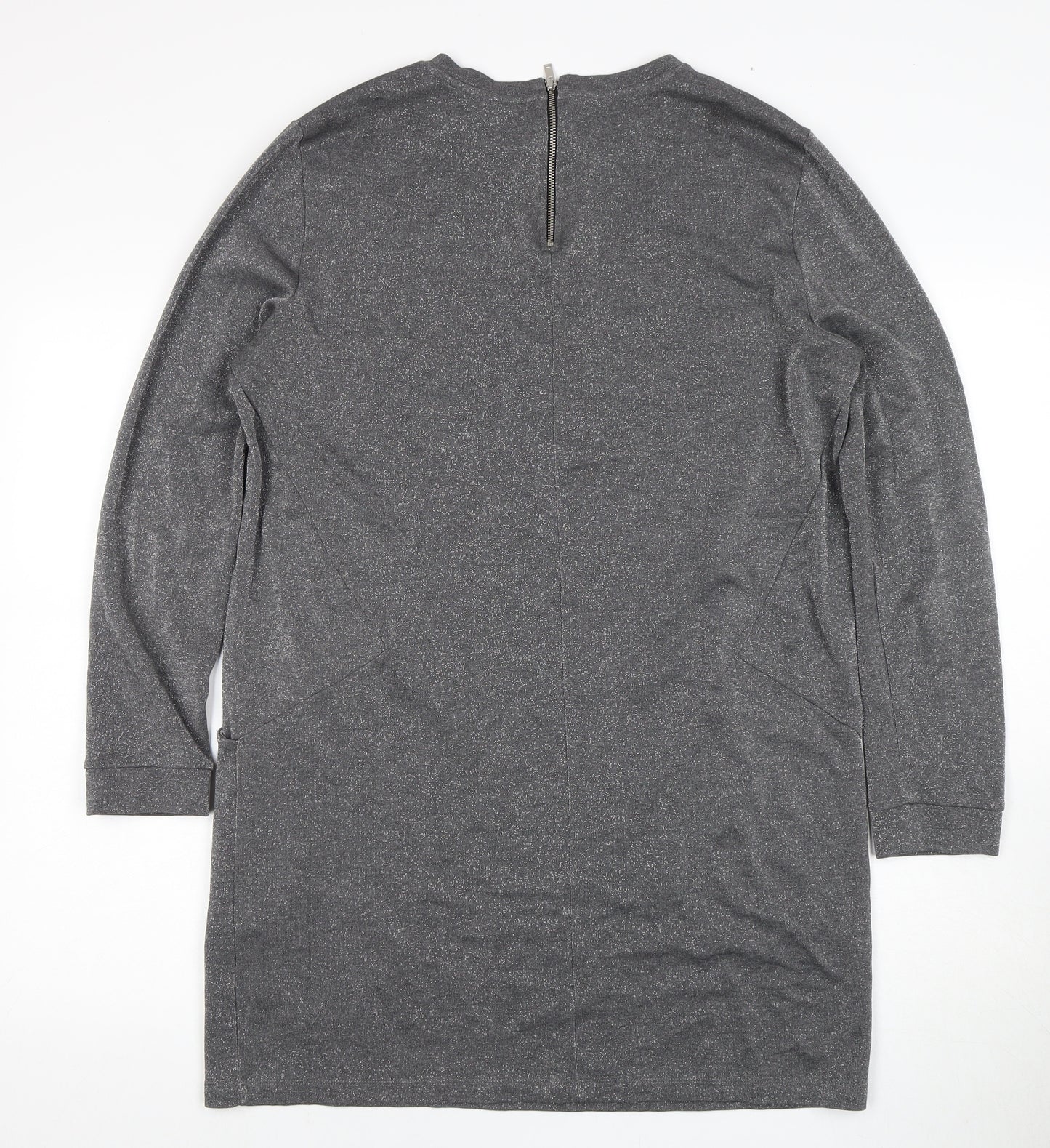 Oliver Bonas Women's Grey Shift Dress Size 14