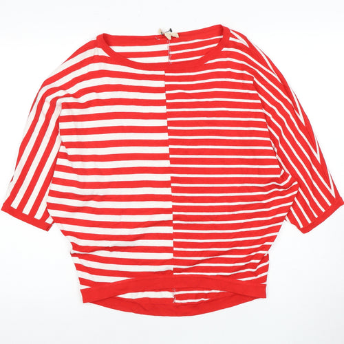 Fresh Produce Women's Red Striped Top, Size S, Casual Wear