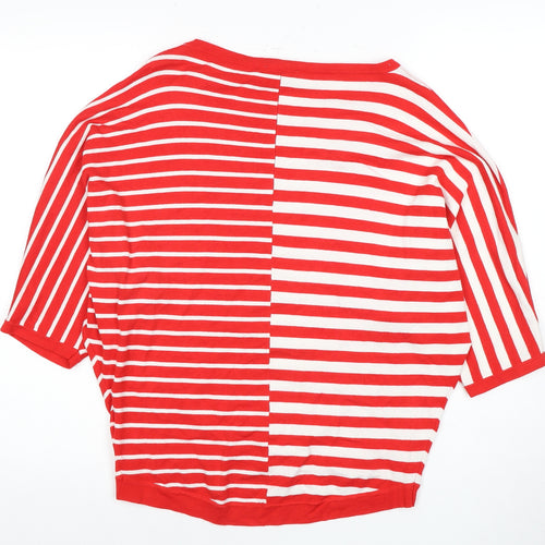 Fresh Produce Women's Red Striped Top, Size S, Casual Wear
