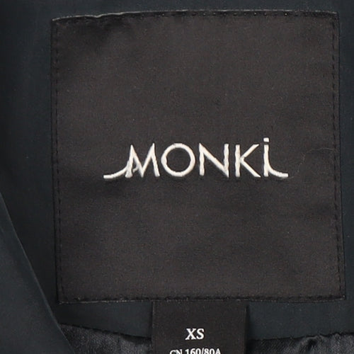 Monki Women's Black XS Long Coat