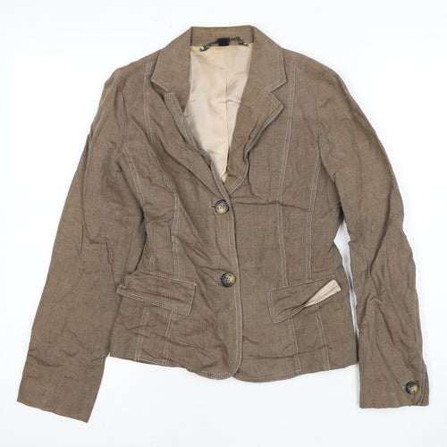 Boden Women’s Brown Linen Blazer Size 8
