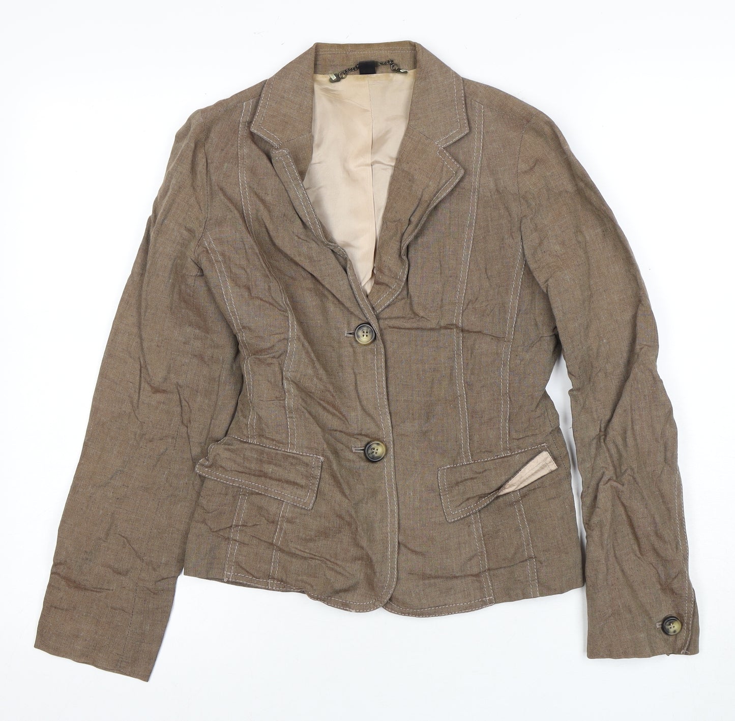 Boden Women’s Brown Linen Blazer Size 8