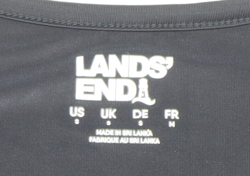 Lands' End Women's Black Crew Neck Long Sleeve Top S