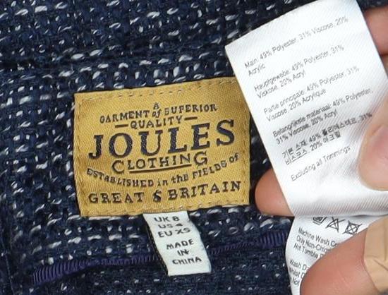 Joules Women's Blue Shift Dress, Size 8, 3/4 Sleeve