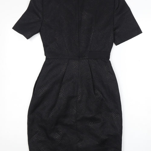 Whistles Women's Black Dress UK 8 Half Sleeve