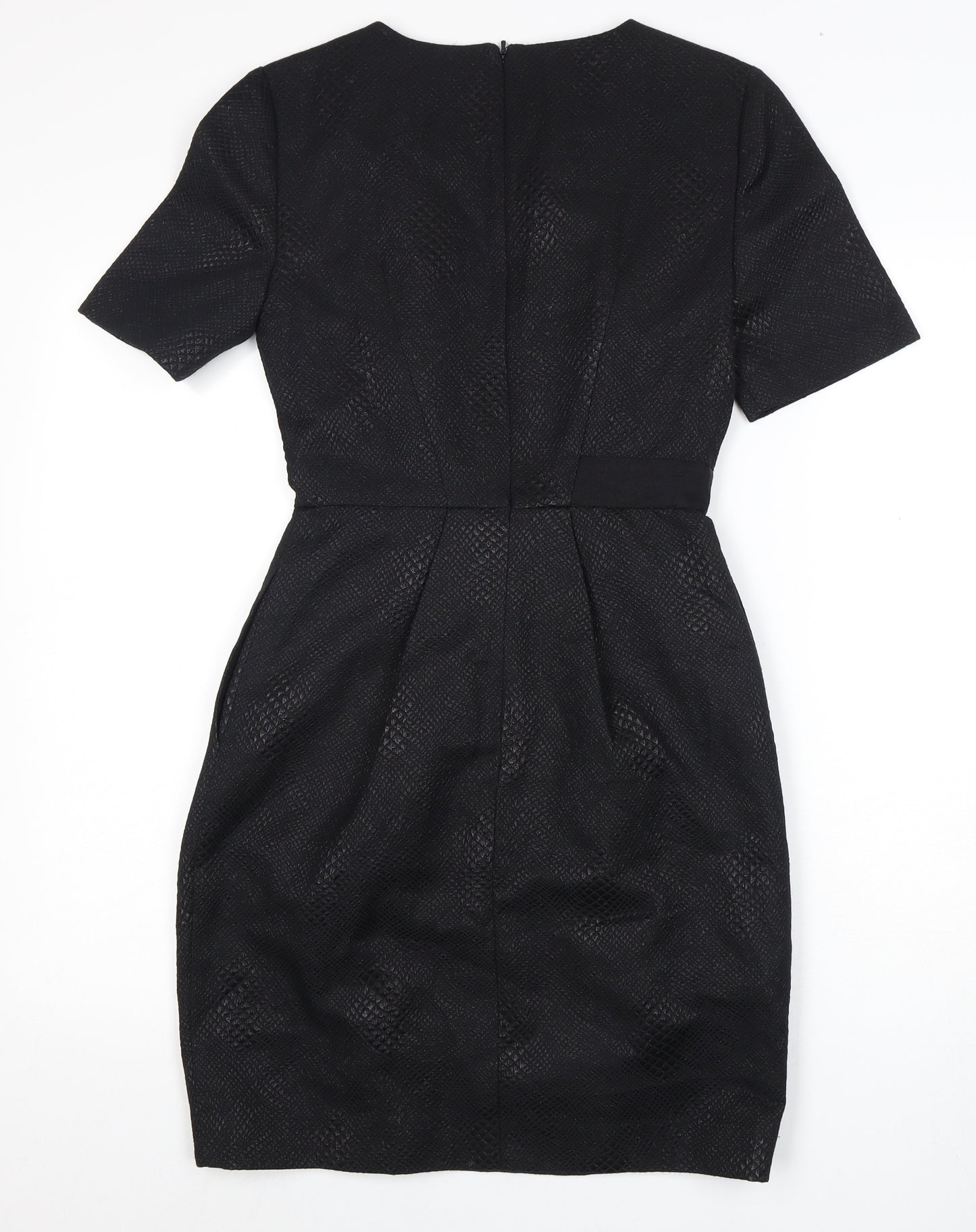 Whistles Women's Black Dress UK 8 Half Sleeve