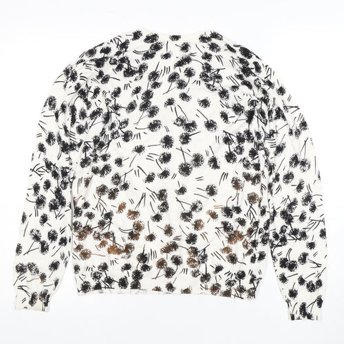 Marks and Spencer Women's Ivory Floral Cardigan Size 16