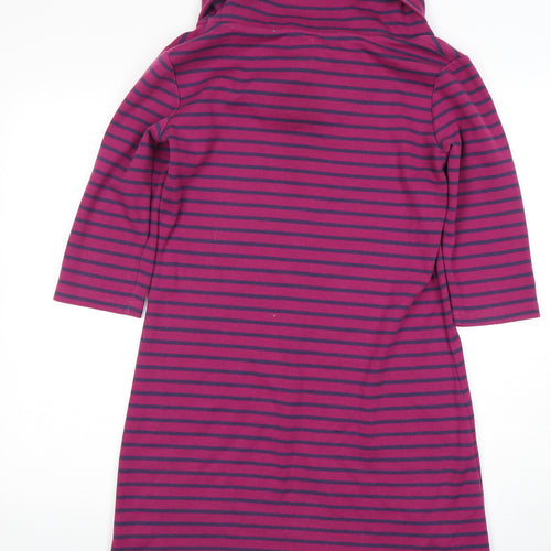 Joules Women’s Purple Striped Cowl Neck Dress