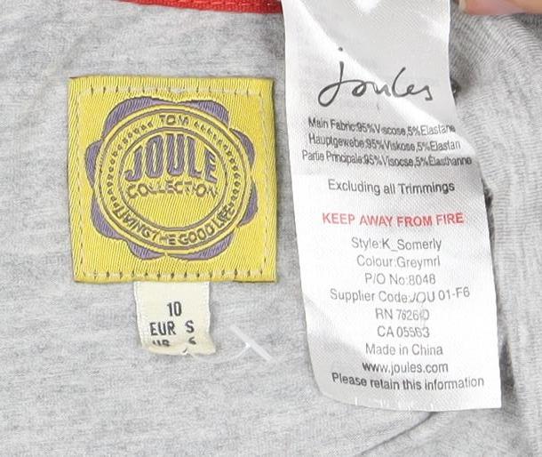 Joules Women's Grey Long Sleeve Dress S