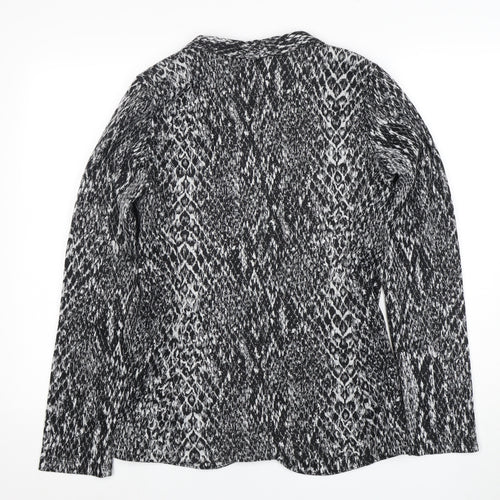 Next Women's Black Animal Print Suit Jacket Size 14