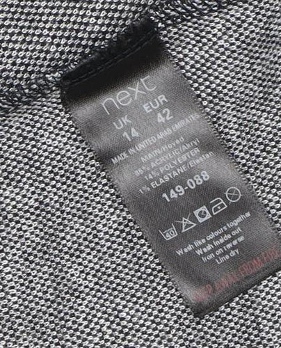 Next Women's Black Animal Print Suit Jacket Size 14