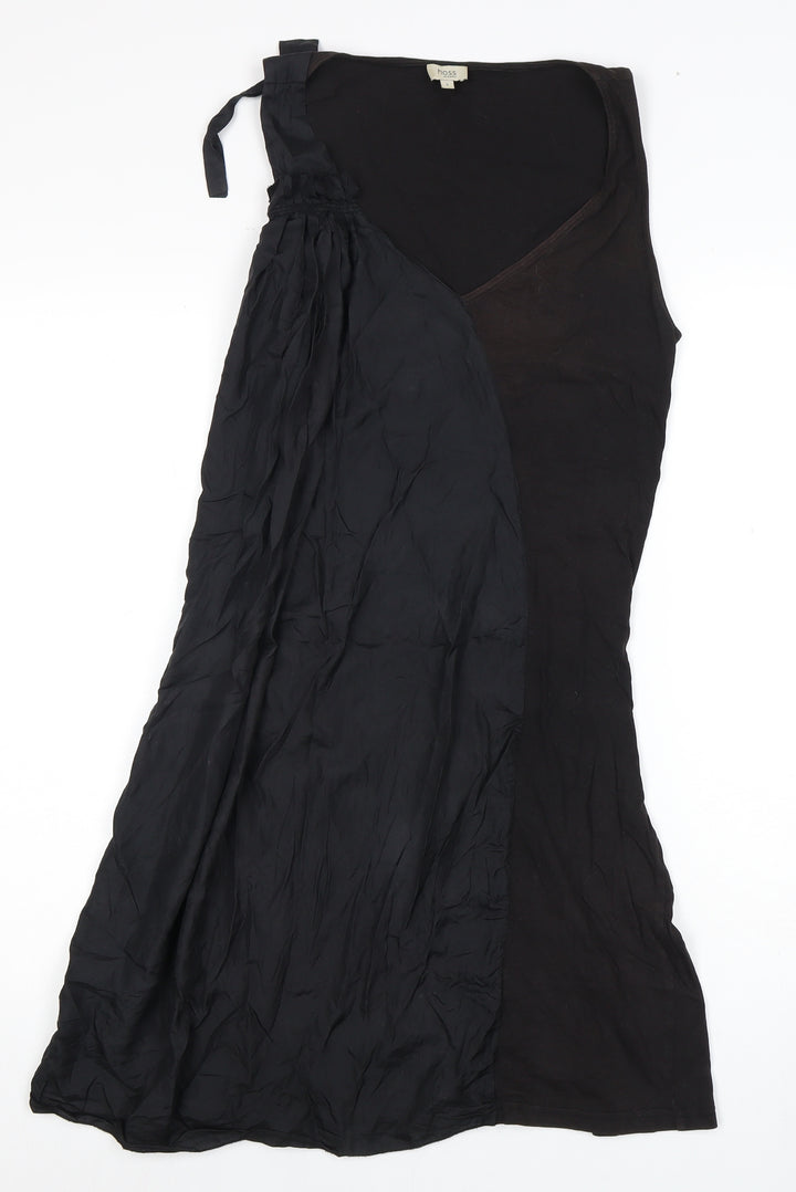 Hoss Intropia Women's Black S Sleeveless V-Neck Dress