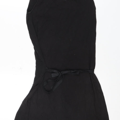 Hoss Intropia Women's Black S Sleeveless V-Neck Dress